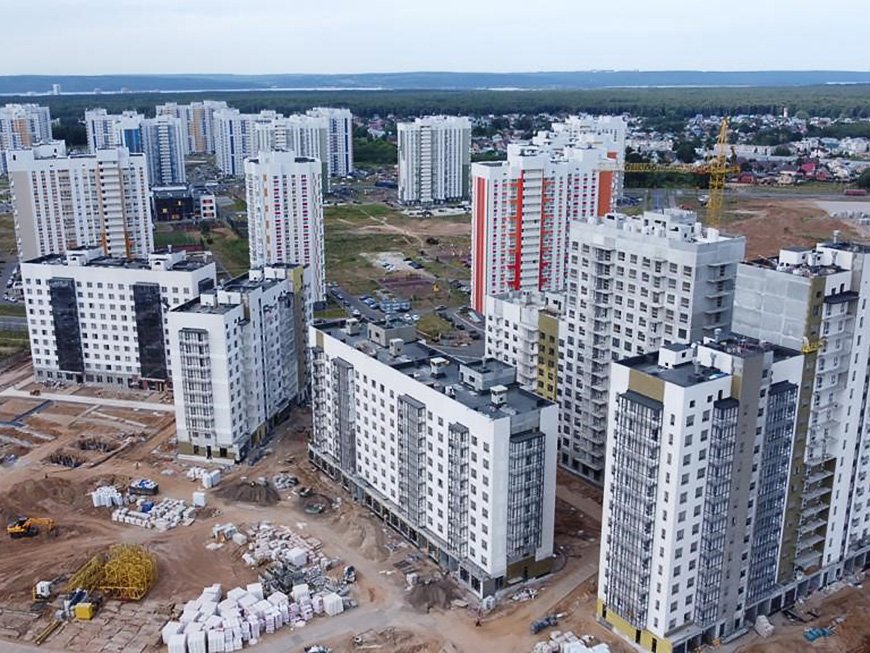 Техническая готовность первых домов нового квартала Салават Купере превысила 70%